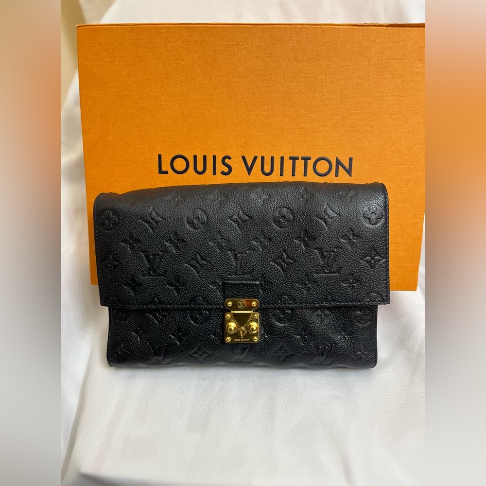 Louis Vuitton Fascinate Four Style Bag Dark Blue Monogram Empreinte Leather